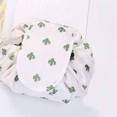 Women Drawstring Cosmetic Bag Travel Storage Makeup Bag Organizer Female Make Up Pouch Portable Waterproof Toiletry Beauty Case