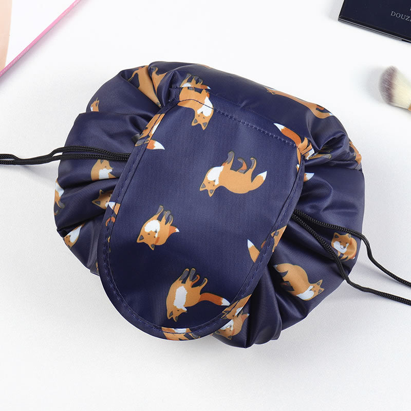 Women Drawstring Cosmetic Bag Travel Storage Makeup Bag Organizer Female Make Up Pouch Portable Waterproof Toiletry Beauty Case