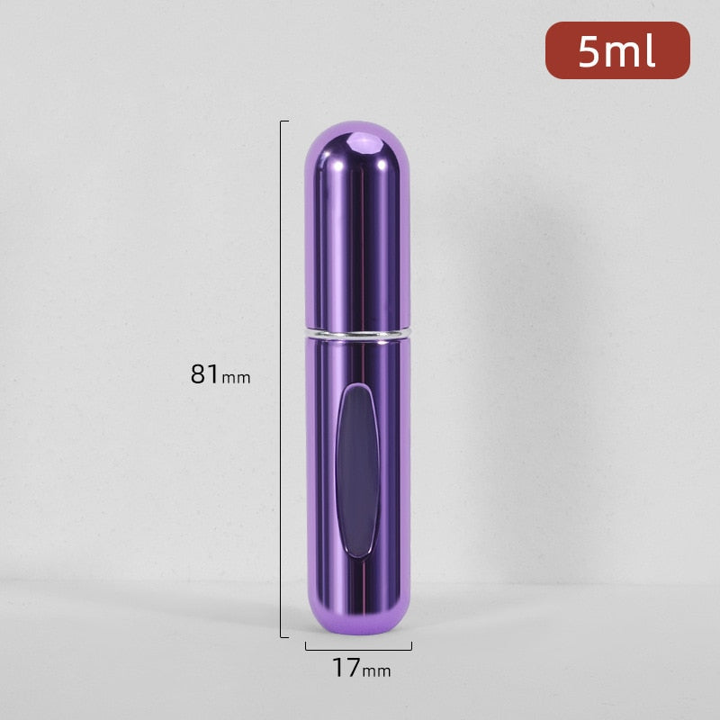 InfantLY Bright 5ml Perfume Atomizer Portable Liquid Container  for Cosmetics Mini Aluminum Spray Empty Bottle Refillable for Traveling :  Beauty & Personal Care